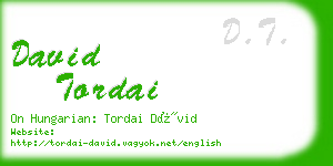 david tordai business card